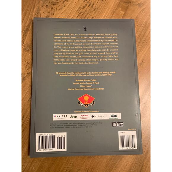 Weber Presents Command of the Grill A Salute to Steak Cookbook Marines Grilling - Picture 2 of 11